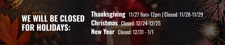  We will be closed on November 28th and 29th for Thanksgiving | Maplewood Auto Inc